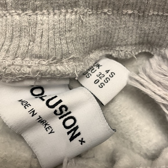 [NWOT] ASOS Collusion Sweatpants Light Grey Size US 0 Short - Picture 2 of 2